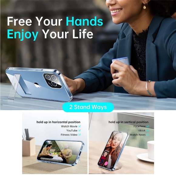 iPhone 13 Pro Case with Kickstand + Camera Covers - Picture 2 of 7